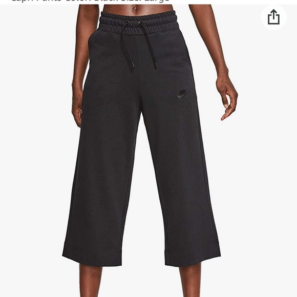 Nike Pants - Nike retro black cropped wide leg sweatpants